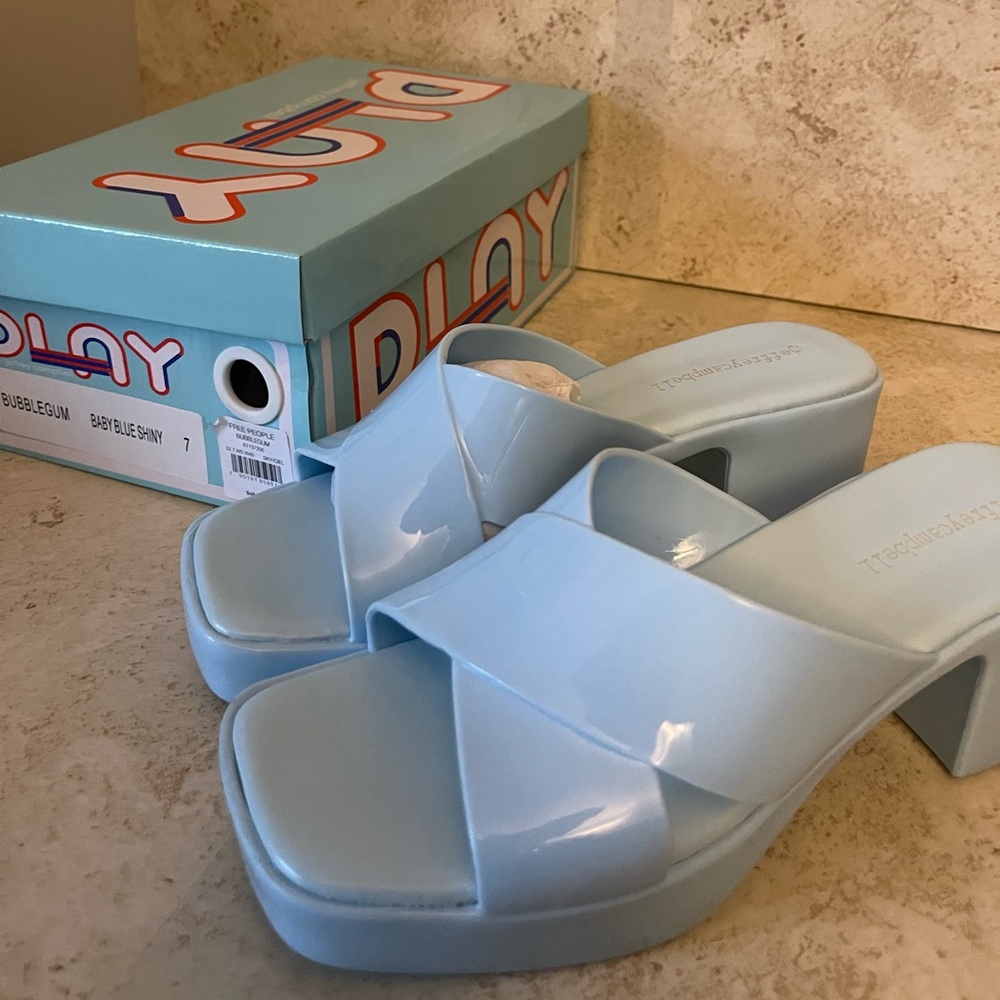 Jeffrey Campbell Baby Blue Block Heels